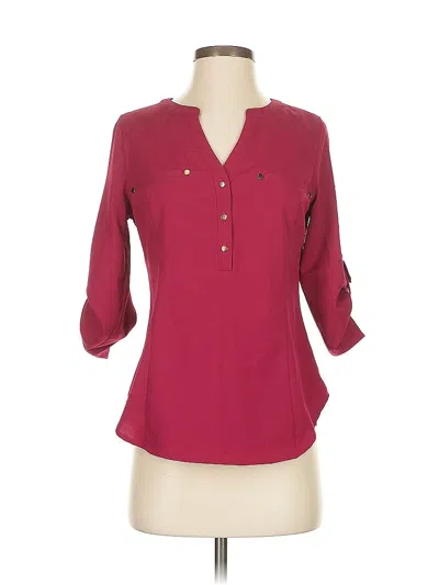 Pre-owned Skies Are Blue 3/4 Sleeve Blouse In Pink