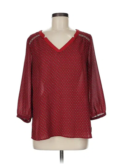 Pre-owned Skies Are Blue 3/4 Sleeve Blouse In Red