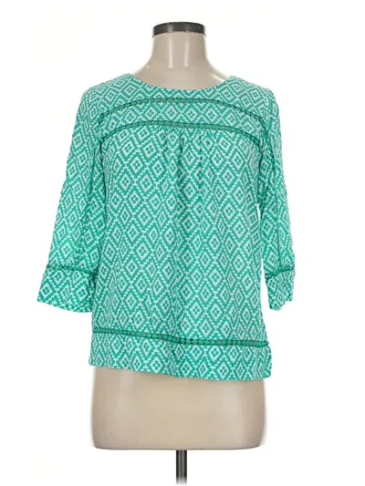 Pre-owned Skies Are Blue 3/4 Sleeve Blouse In Teal