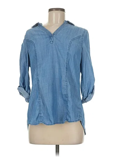 Pre-owned Skies Are Blue 3/4 Sleeve Button Down Shirt In Blue