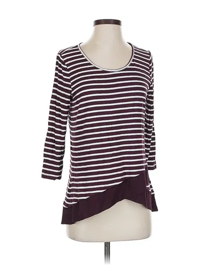 Pre-owned Skies Are Blue 3/4 Sleeve T-shirt In Burgundy