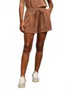 Skies Are Blue Amber Scuba Shorts In Coffee In Brown