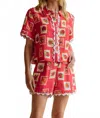 Skies Are Blue Aniya Shorts In Red Multi In Red