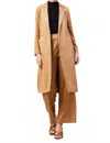 Skies Are Blue Bethany Duster Jacket In Brown In Neutral