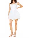 Skies Are Blue Blair Bubble Hem Dress In White In White