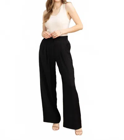 Skies Are Blue Bond Street Wide Leg Trouser Pants In Black