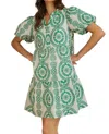 Skies Are Blue Cabo Eyelet Dress In Green In Green