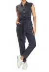 Skies Are Blue Cap Sleeve Jumpsuit In Black In Black