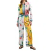 Skies Are Blue Capri Satin Pants In Sunflower
