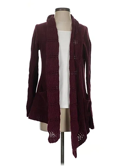 Pre-owned Skies Are Blue Cardigan Sweater In Burgundy