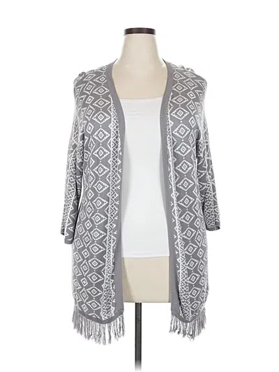 Pre-owned Skies Are Blue Cardigan Sweater In Gray