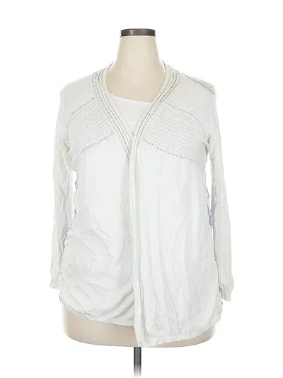 Pre-owned Skies Are Blue Cardigan Sweater In White