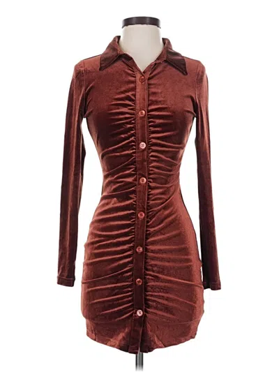 Pre-owned Skies Are Blue Casual Dress In Brown
