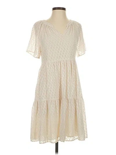 Pre-owned Skies Are Blue Casual Dress In White