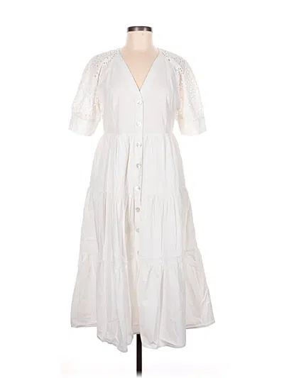Pre-owned Skies Are Blue Casual Dress In White