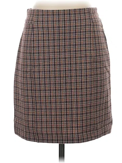 Skies Are Blue Casual Skirt In Brown