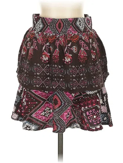 Pre-owned Skies Are Blue Casual Skirt In Burgundy