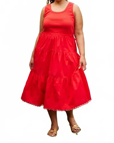 Skies Are Blue Cayenne Tiered Dress - Plus In Red