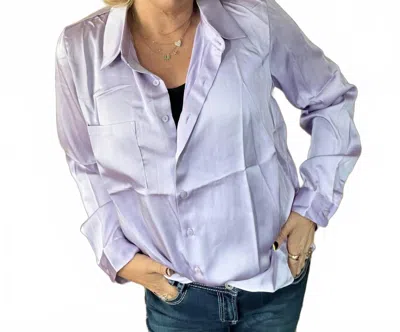Skies Are Blue Effortlessly Iconic Button Down Top - Plus In Wisteria