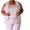 Skies Are Blue Elara Vest - Plus In Lavender In Pink