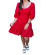 Skies Are Blue Entirely Yours Dress In Fiery Red In Red
