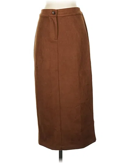 Skies Are Blue Formal Skirt In Brown