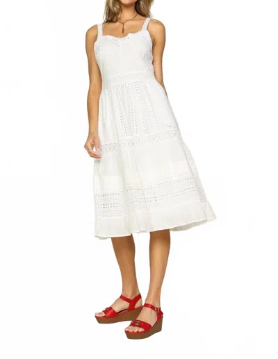 Skies Are Blue Girl Next Door Midi Dress In White