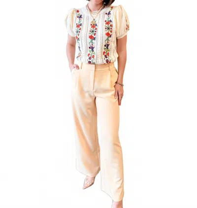 Skies Are Blue Golden Hour Wide Leg Pant In Buttery Yellow In Neutral