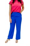 Skies Are Blue Gracie Pintuck Trouser In Electric Blue In Blue