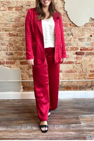Skies Are Blue Holiday Party Pants In Red