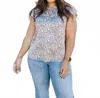 Skies Are Blue Huntley Floral Top In Indigo Blue In Blue