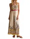 Skies Are Blue Isla Border Print Dress In Multi In Multi