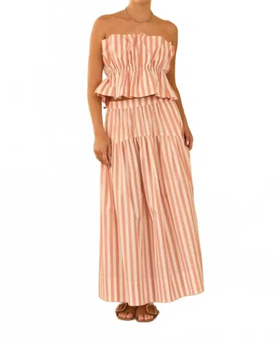 Skies Are Blue Jayden Maxi Skirt In Coral In Multi