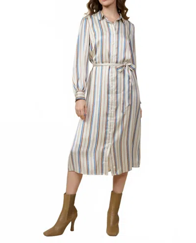 Skies Are Blue Junia Midi Dress In Multi In White