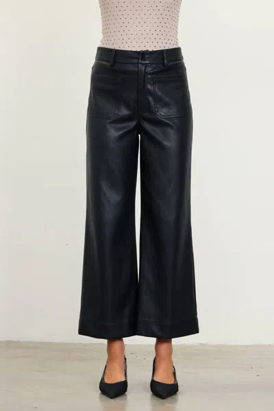 Skies Are Blue Kiley Faux Leather Pants In Black