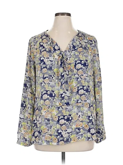 Pre-owned Skies Are Blue Long Sleeve Blouse In Blue