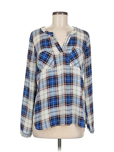 Pre-owned Skies Are Blue Long Sleeve Blouse In Blue