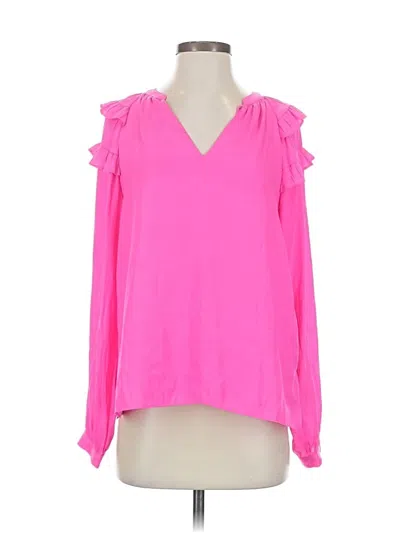 Pre-owned Skies Are Blue Long Sleeve Blouse In Pink