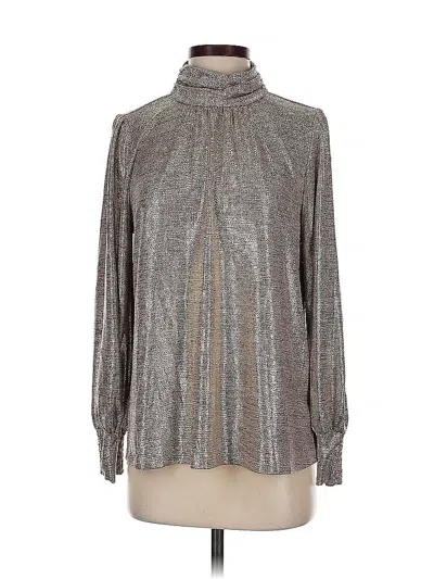Pre-owned Skies Are Blue Long Sleeve Blouse In Silver