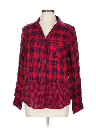 Pre-owned Skies Are Blue Long Sleeve Button Down Shirt In Red