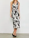 Skies Are Blue Material Girl Dress In Ivory/black In White
