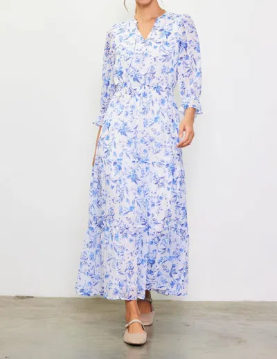 Skies Are Blue Maxi Dress In French Blue In Multi