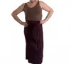 Skies Are Blue Michelle Made Me Do It Skirt In Chocolate In Gold