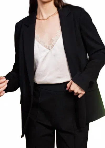 Skies Are Blue Modal Blazer Jacket In Black