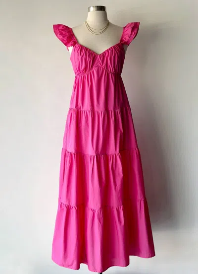 Skies Are Blue Mollie Dress In Hot Pink