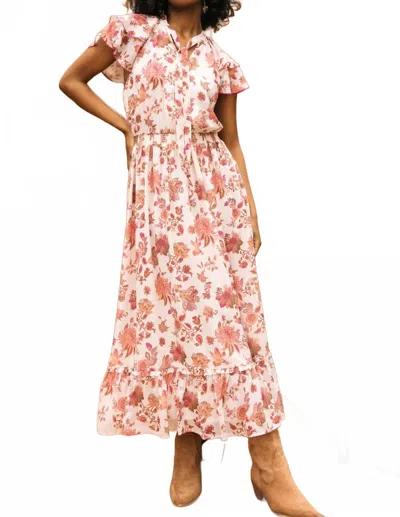 Skies Are Blue Mulberry Dress In Cream In Pink