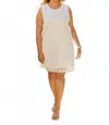 Skies Are Blue Plus Size Crochet Lace Shift Mini Dress In White In White