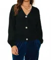 Skies Are Blue Prado Cardigan In Black In Black