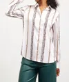 Skies Are Blue Print Long Sleeves Top In Ivory/multi In Multi