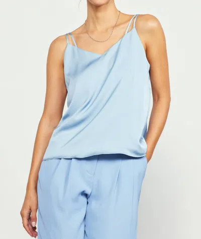 Skies Are Blue Recycled Double Strap Cami In Dusty Blue In Multi